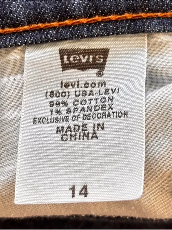Levi's 515 Womens Capri Cropped Stretch Denim Jeans Size 14 Mid-Rise Medium Wash - Picture 4 of 11